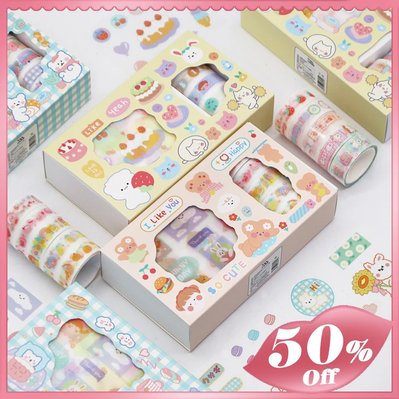 

5 шт., декоративная Маскировочная лента для ежедневников