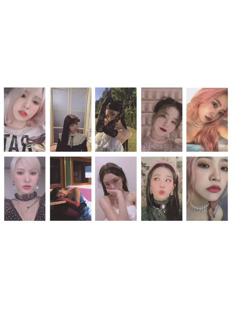 

10PCS/Set KPOP Red Velvet The ReVe Festival Finale Album HD Photo Card PVC Cards Self Made LOMO Card Photocard