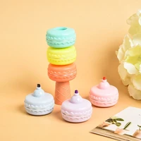 6 pcslot creative mini macaron highlighter kawaii 6 colors drawing painting art marker pen school supplies stationery gift