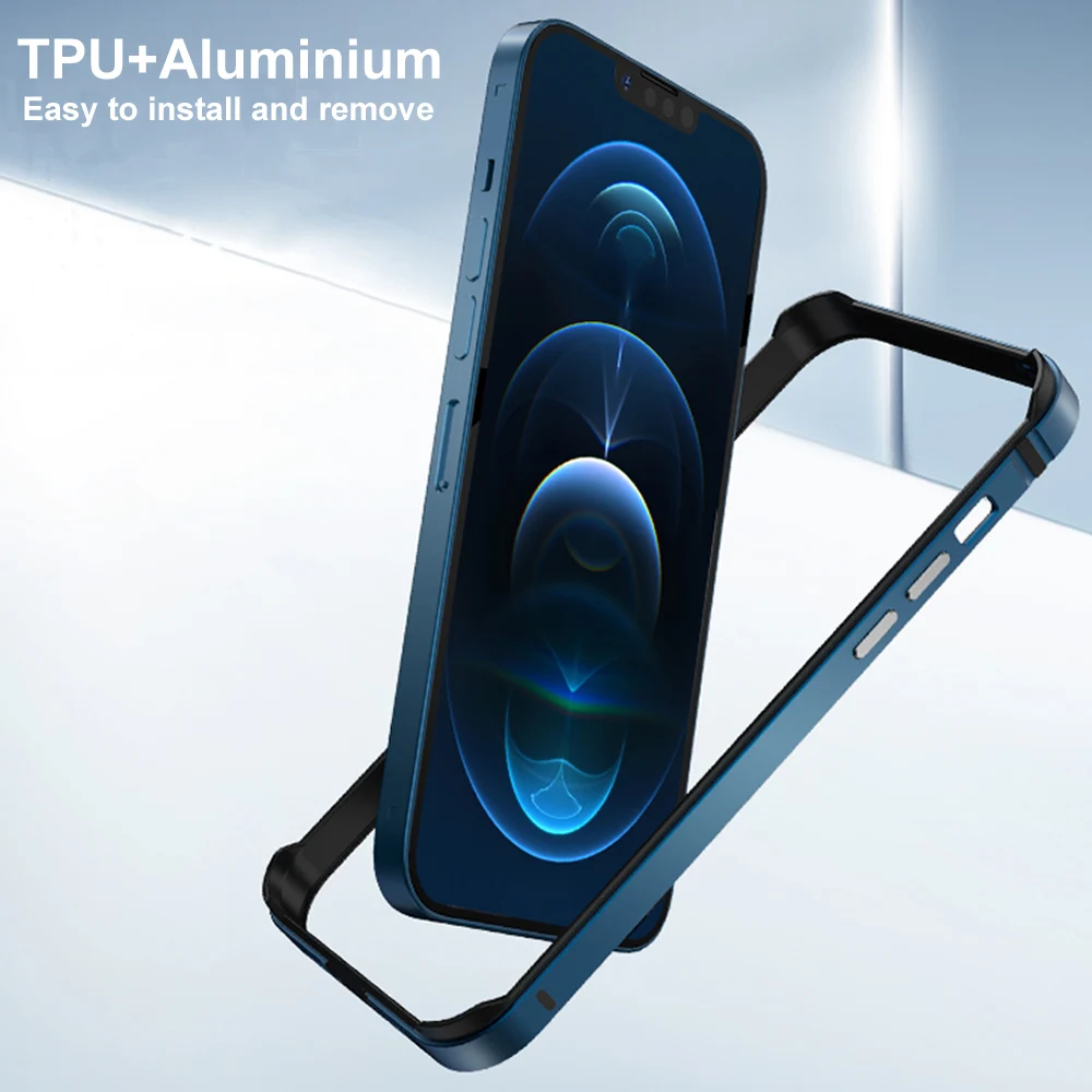 Роскошный чехол из алюминиевого сплава для iPhone 13 Pro Max металлический бампер рамка