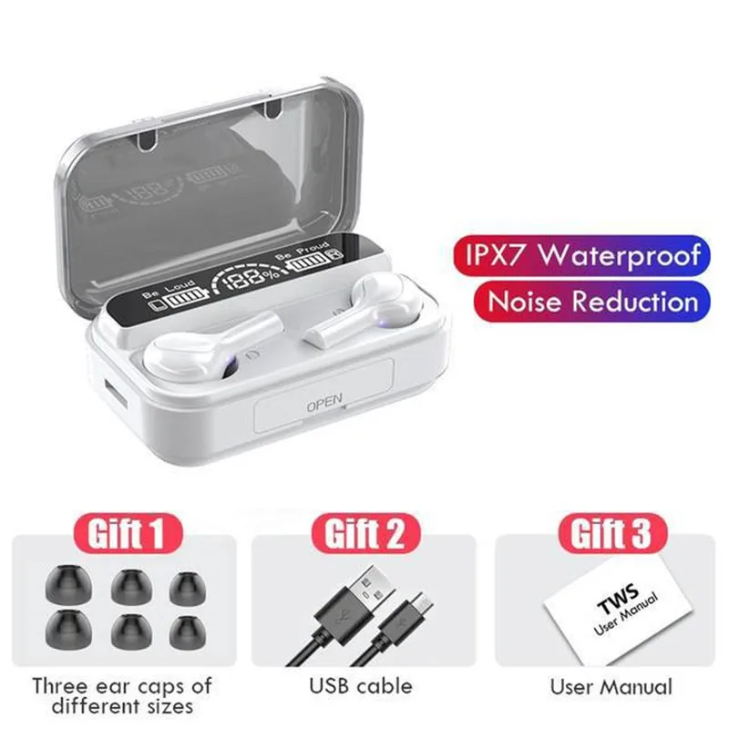 

bluetooth earphone Touch Control bluetooth earphones IPX7 Waterproof wireless earphones Touch Control for sports /game tws