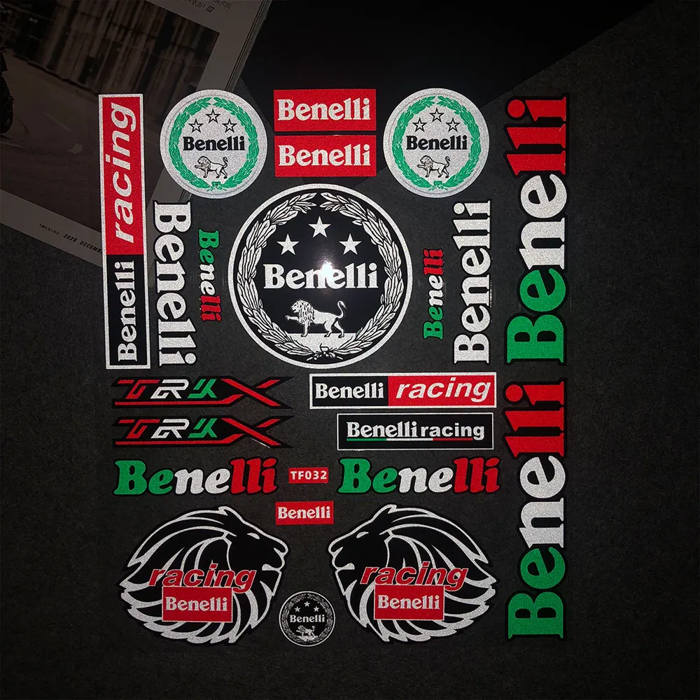 Светоотражающие наклейки на бак для мотоциклетного шлема водонепроницаемые Benelli