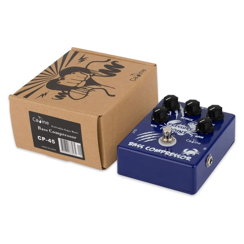 

Caline CP-45 Pressure Point Bass Compressor Pedal True Bypass with Aluminum Alloy Housing Guitar Accessories