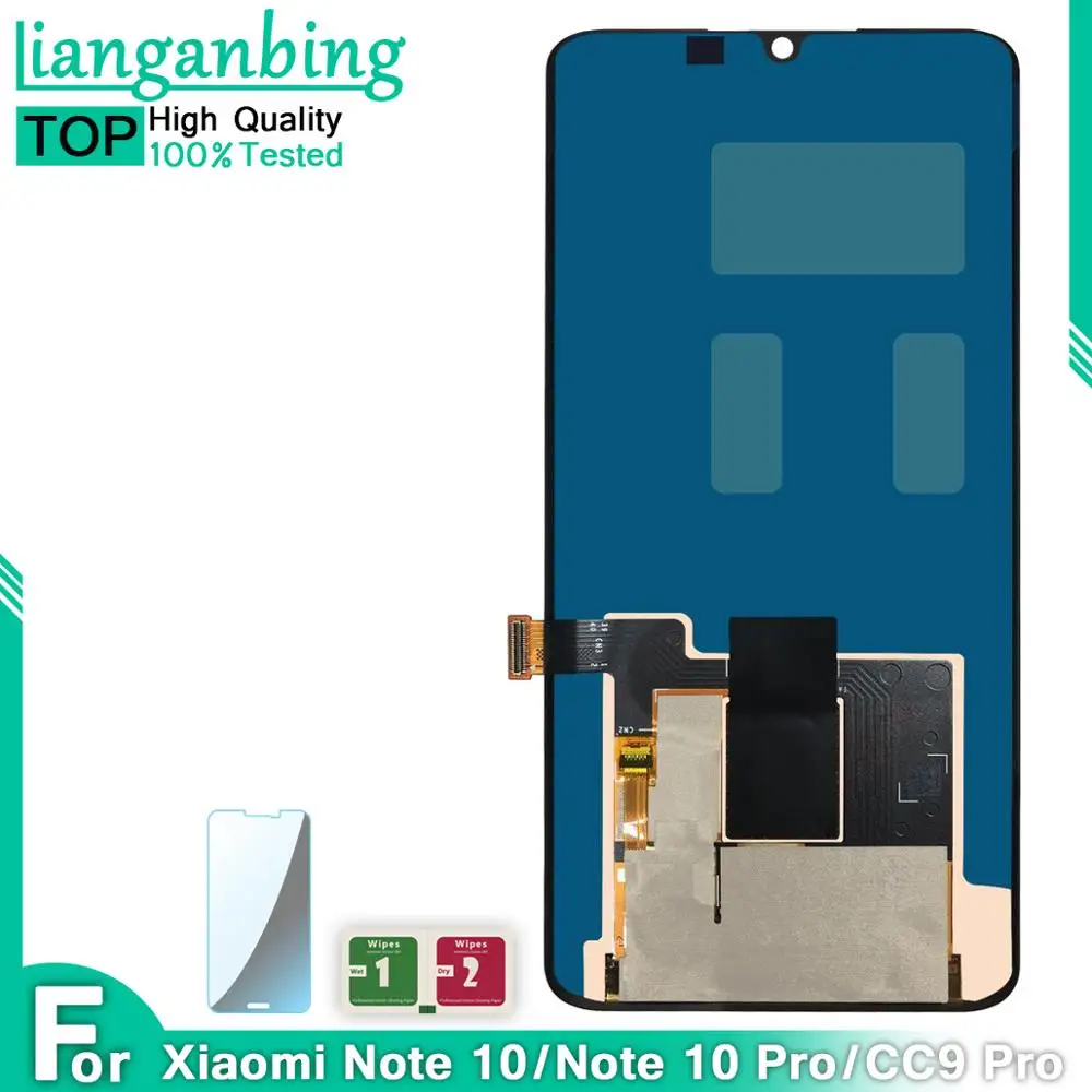 ЖК дисплей для Xiaomi MI Note 10/MI note 10 Pro/Mi CC9 Pro/Note lite с сенсорным экраном и дигитайзером в