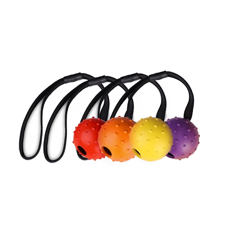 

with Rope Elastic Ball Dog Training Bite-Resistant Rubber Ball Small Medium Large Dog Malinois Border Collie Molar Toy Ball