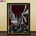 В готическом стиле с крыльями ангела с черными крыльями 5D Diy Алмазная вышивка крестиком на рисунке, Наборы, Алмазная мозаика, алмазная вышивка 3d картина круглый дрель