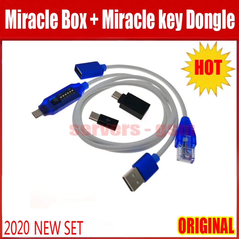 2020 OIGINAL Новый Miracle Box с Key Dongle + miracle UMF все загрузочный кабель для китайских