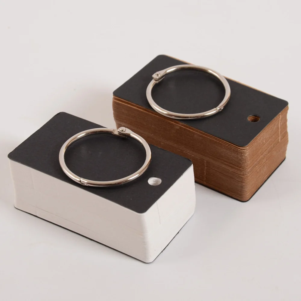 

2 Pcs Blank Alphabet Cards Literacy Cards Message Pads Memo Scratch Notes Stationery Supplies with Binder Ring for School Office