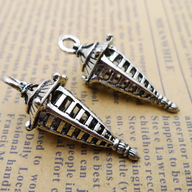 

8 шт./лот 36 мм * 16 мм Подвески Античная Серебряная башня Пагода Религия Подвески ручной работы для изготовления ювелирных изделий своими рука...