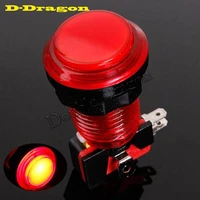arcade push button with 5v12v illuminated led push buttons transparent plastic 1p 2p 3p 4p credit 28mm mounting hole