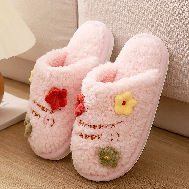 Шлепанцы женские для дома и спальни теплые сланцы на платформе искусственный мех