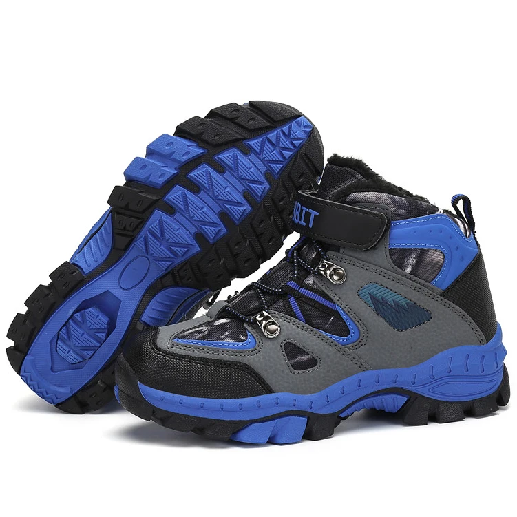 Зимняя обувь детские зимние ботинки для мальчиков кожаные ботильоны Детские