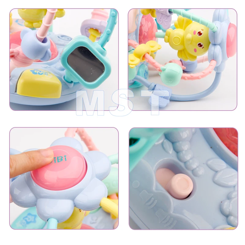 Ранний развивающий музыкальный грызунок детские игрушки с колокольчиком