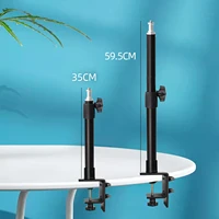 universal adjustable table desk clamp mount with 14 screw tip for camera camcorder dslr panel light multifunction holder stand