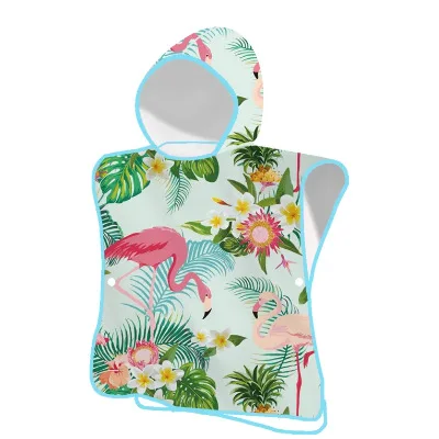 

Quick Dry Children's Beach Sun Protection Wind Cloak with Cap Light Diving Vacation Absorb Water Bath Towel Towel Beach Towel
