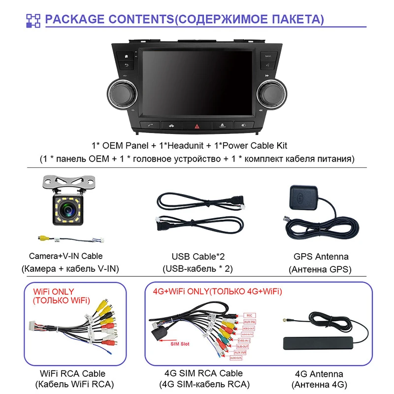 

EKIY Car Radio For Toyota Highlander 2 XU40 2007 - 2013 Android 9.0 Navigation GPS Multimedia Player Auto Stereo Head Unit 4G FM