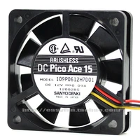 original 109p0612h7d01 12v 0 09a 6cm 6015 inverter three wire chassis cooling fan