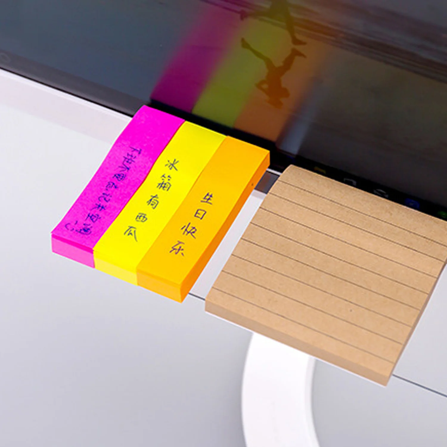 Компьютерный монитор доска для сообщений акриловая панель записей полки