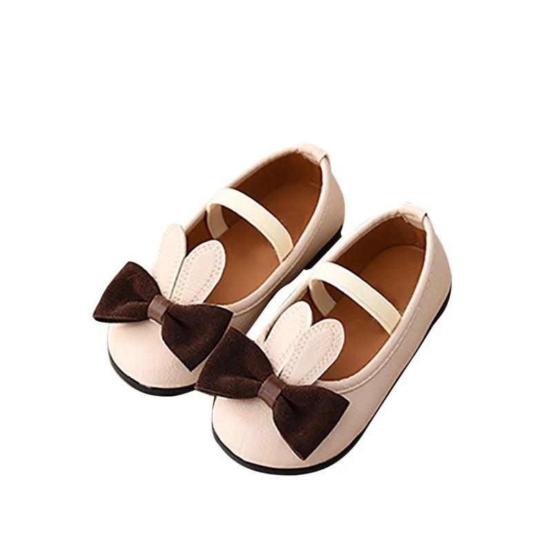 

Children's Leather Shoes 2021 New Girls Flats Shoes Casual Princess Rabbit Cute Pattern Outdoor Summer Walking Shoes