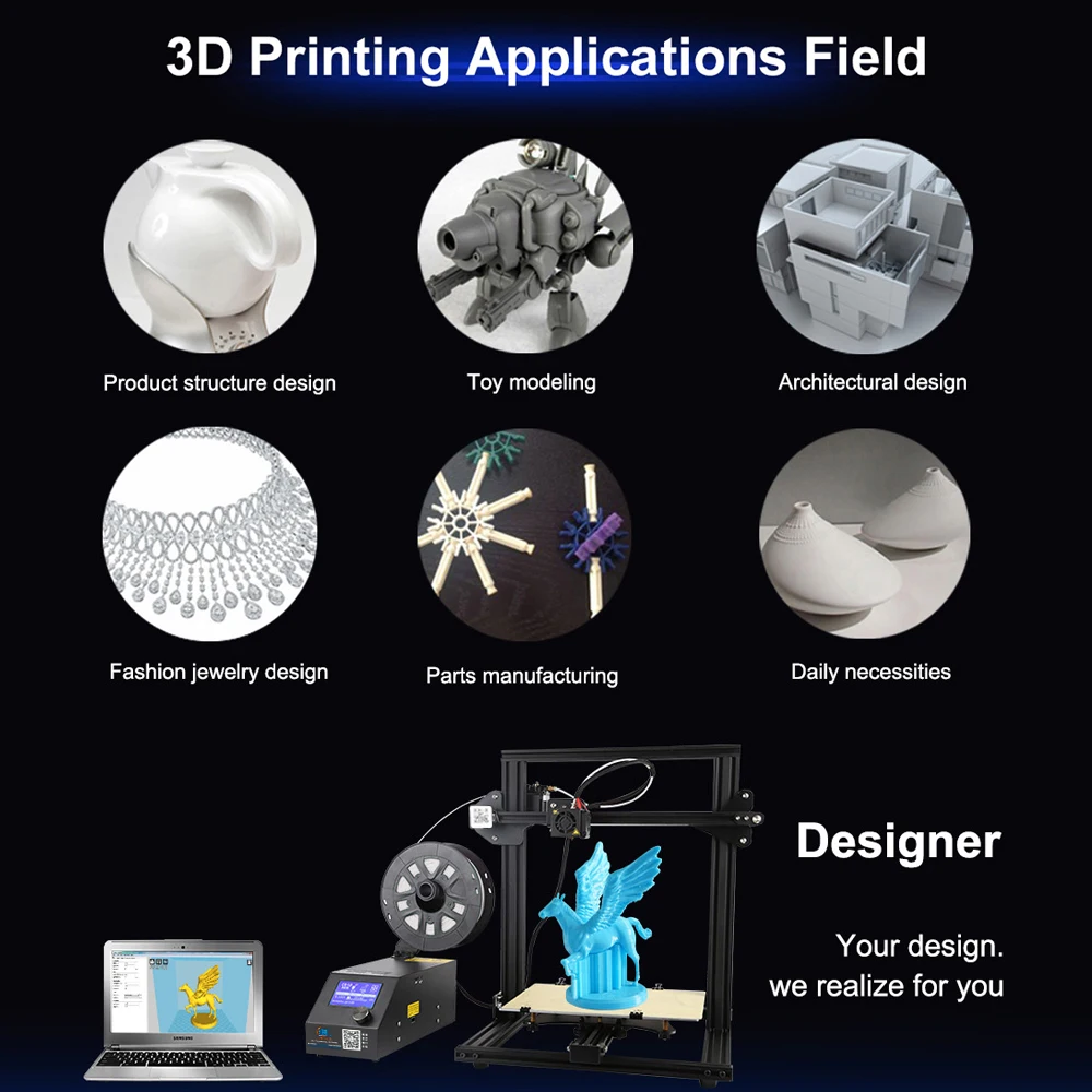 3D принтер CR 10 DIY с самостоятельной сборкой высокоточная мини печать поддерживает