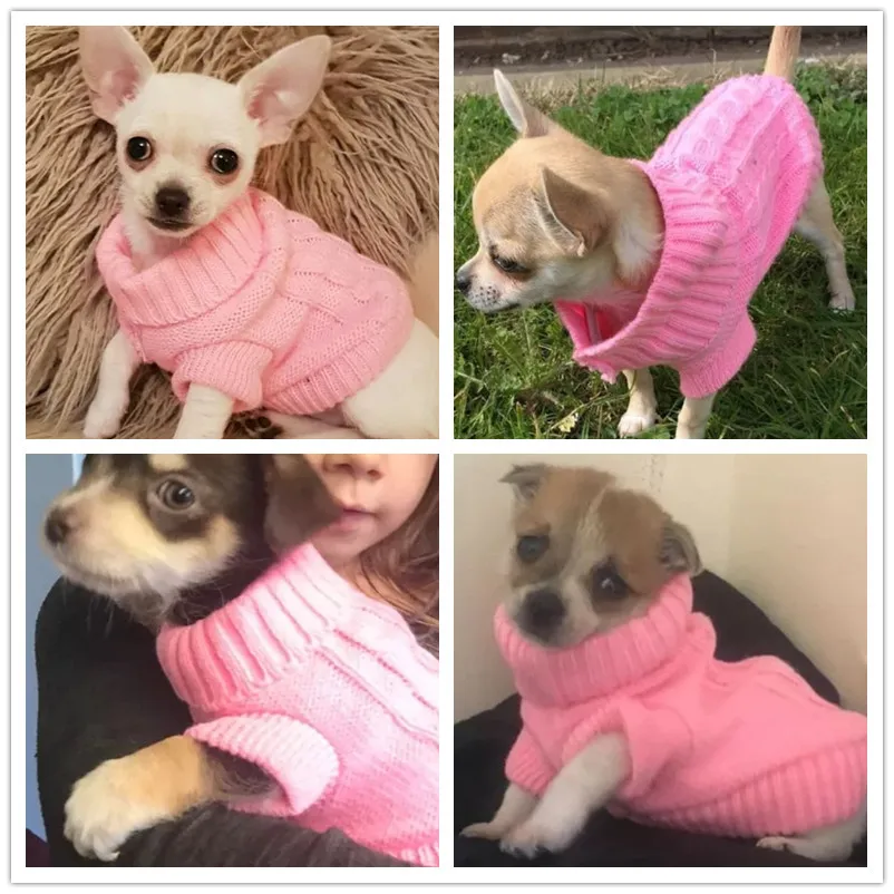 XXXS Small Puppy Knitted Sweater Tea Cup Chihuahua Dog Size Clothes Yorkie Maltese Pet jumper XXXSmall XXS Cat Kitten Coat | Дом и сад