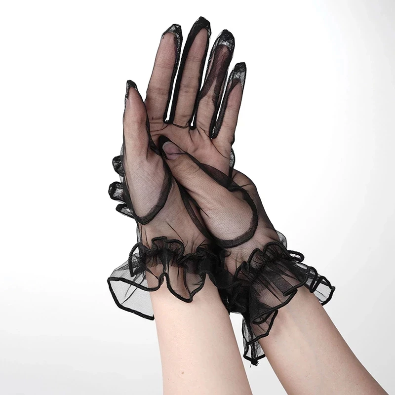 Сексуальные кружевные фатиновые Бальные платья с рюшами Полный палец вождения