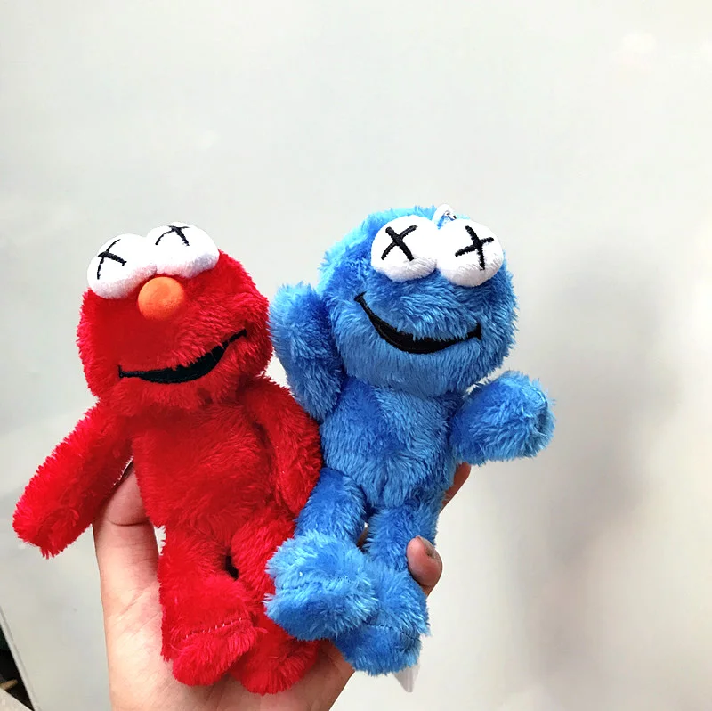 5 Style 15Cm Ins Sesame Street Elmo CookieMonster Erine Fashion Brand Bag Pendant Plush Doll School keychain | Игрушки и хобби