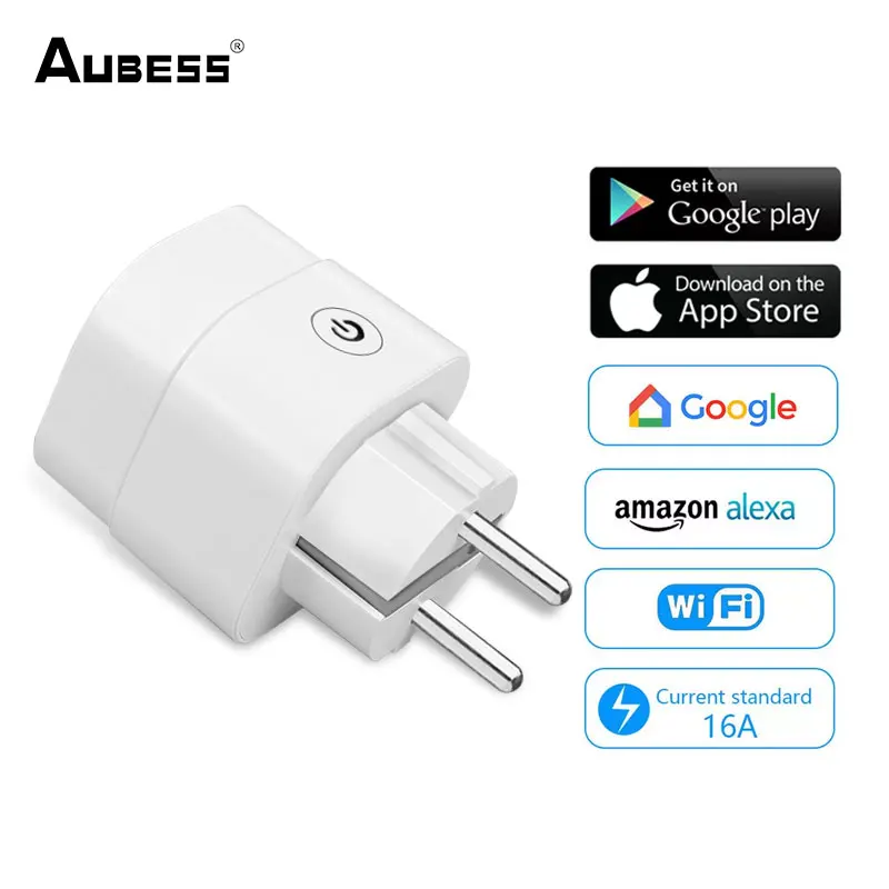 

Aubess Cozylife Socket EU Smart Plug 16A Adapter Wireless Remote Voice Control Power Monitor Timer Socket For Google Home Alexa