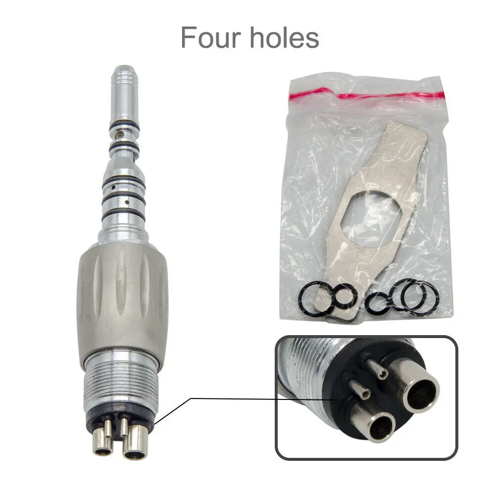 

Dental Therapy Kavo Style Quick Coupler 4 Holes Self Generate LED Air Turbine Connector High Speed Handpiece Dentistry Products