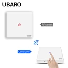 UBARO ЕС 433 RF беспроводной переключатель управления Роскошная панель из хрустального стекла настенный сенсорный датчик для лестницы световая Кнопка Светодиодный индикатор 123 комплект