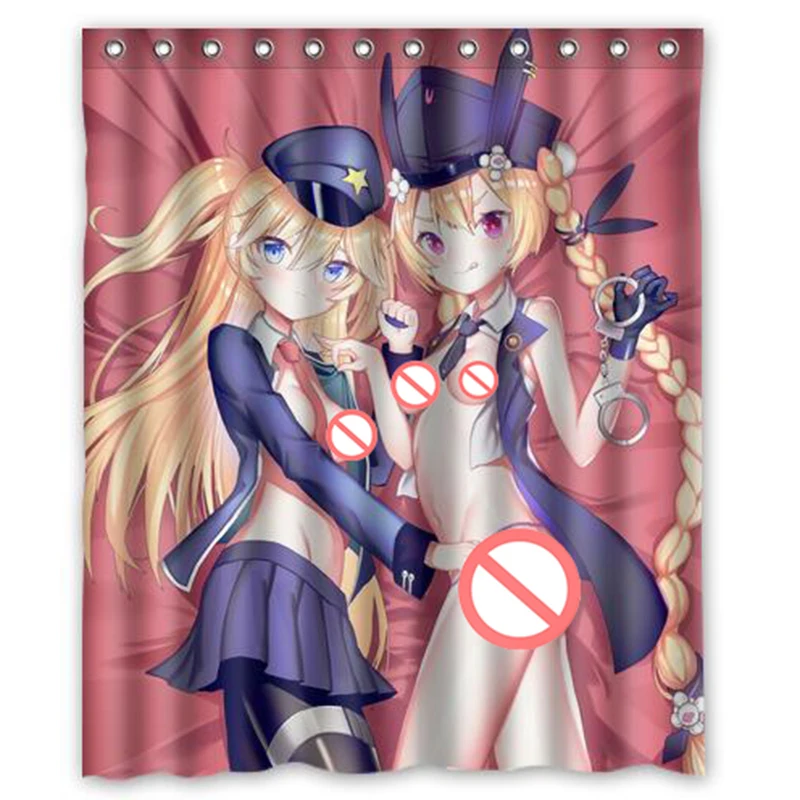 

Anime Girls Frontline Suomi & WA2000 PTR Personalized Custom Murata Himeko & PA-15 Shower Curtain with 12 Plastic Hooks