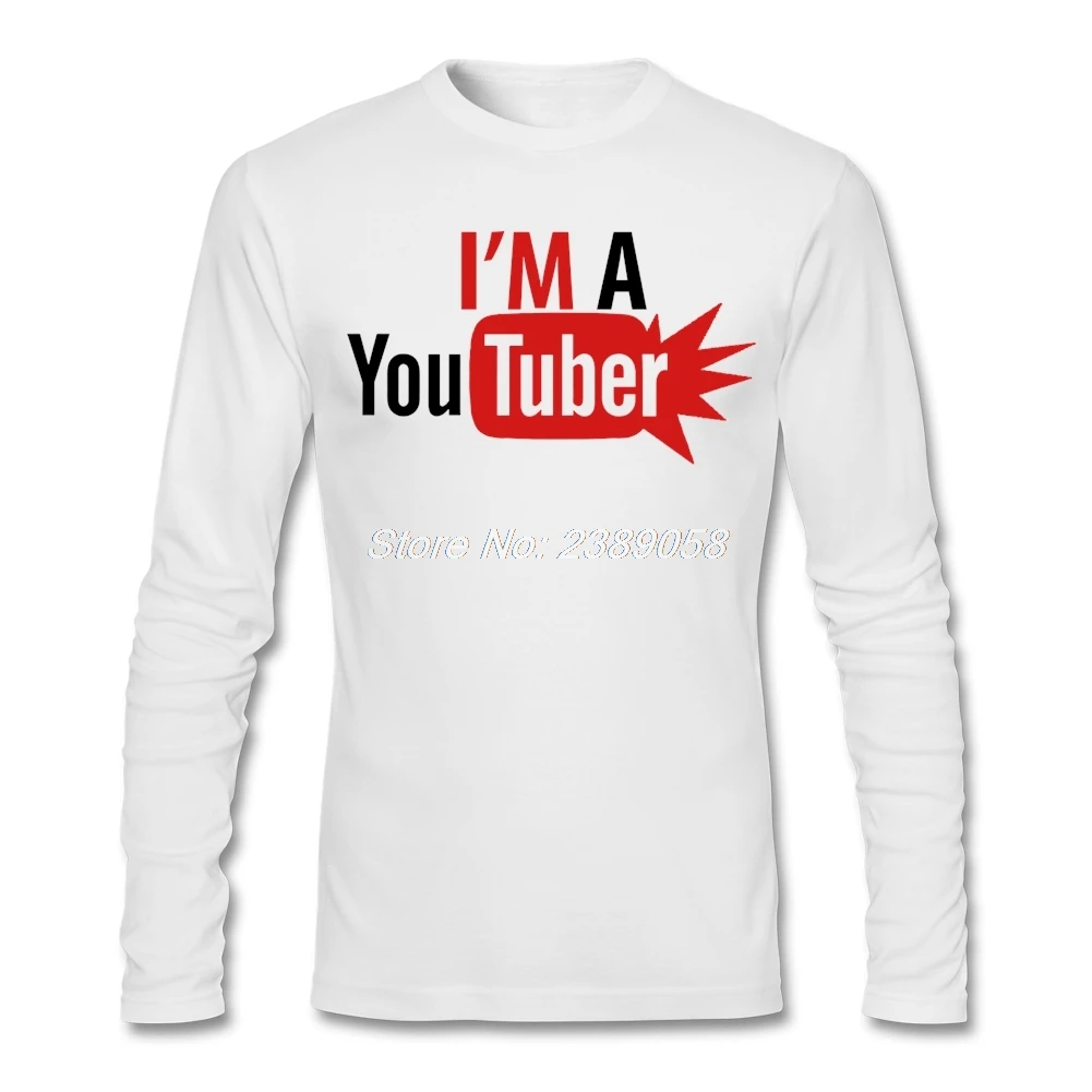 2018 модная мужская футболка I'm a Youtuber роскошные брендовые футболки из хлопка с