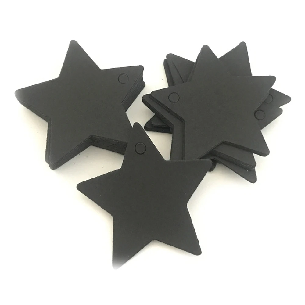 100 шт. звезда крафт бумага DIY багажные бирки закладки ручная роспись сделай сам
