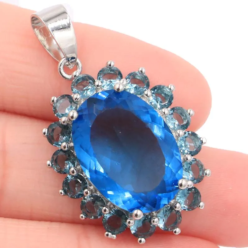 Большой овальный драгоценный камень 36x21 мм в богемном стиле искусственный