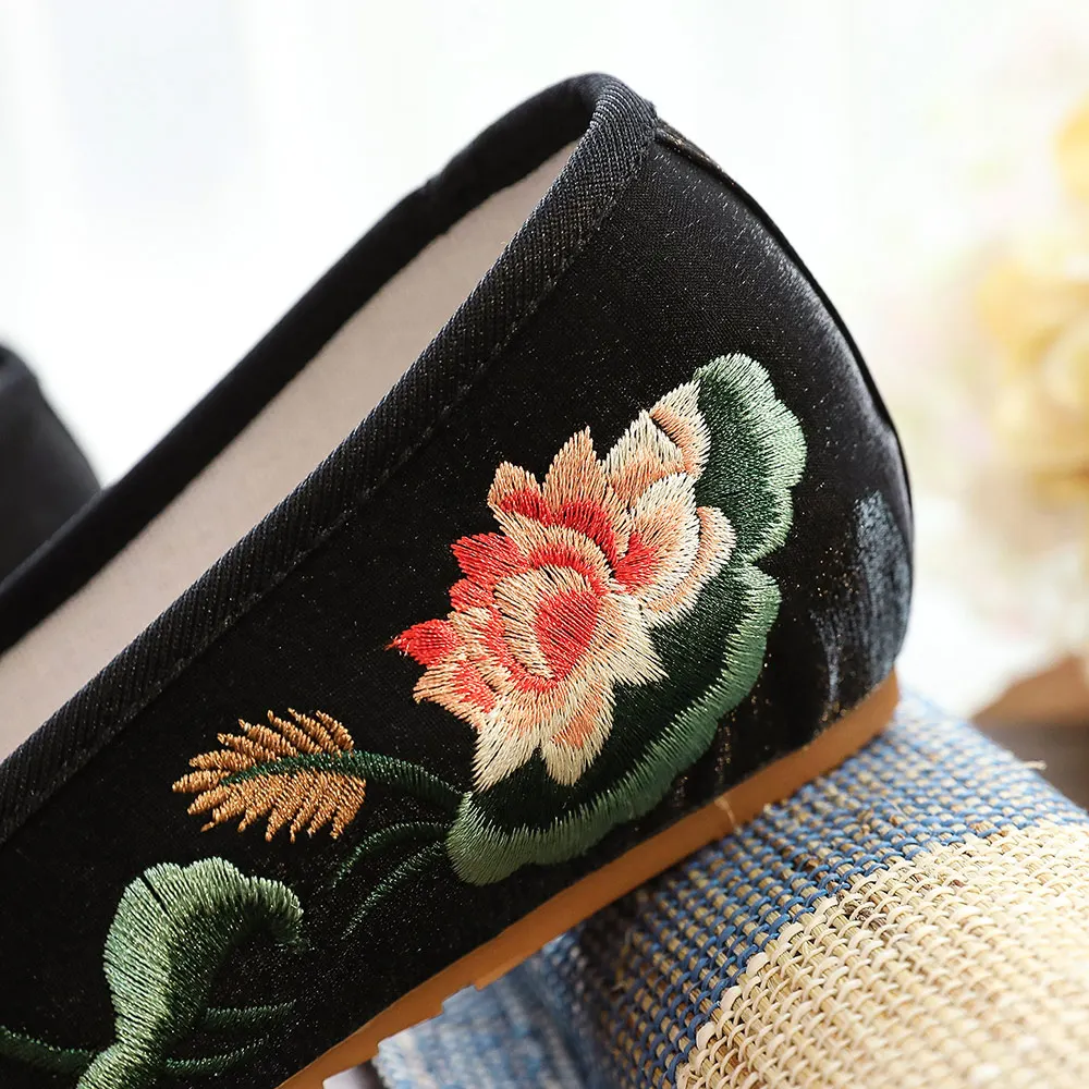 Veowalk/Новинка Женские парусиновые балетки на плоской подошве с острым носком и