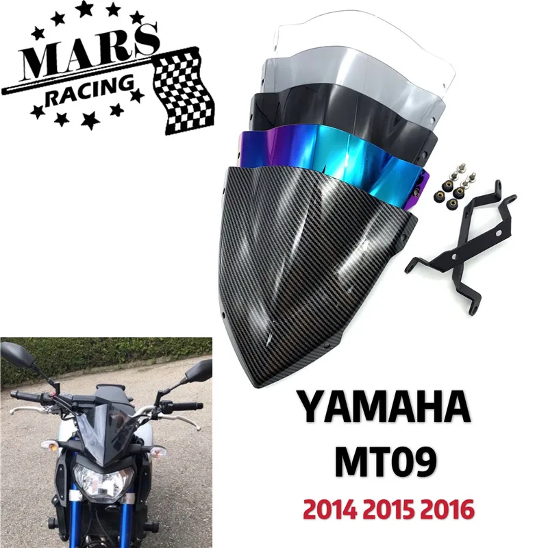 For YAMAHA MT 09 MT09 WindScreen Windshield accessories For MT-09 FZ-09 2014 2015 2016 Wind Deflectors