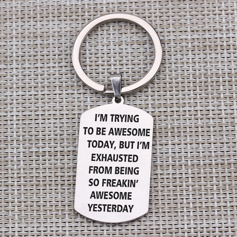 Inspire брелок для выпускного Новый живой гравированный я стараюсь быть