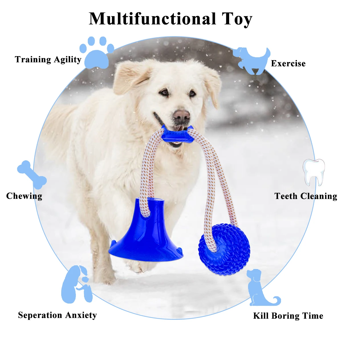 Многофункциональная игрушка для животных эластичная Жевательная веревка чистки