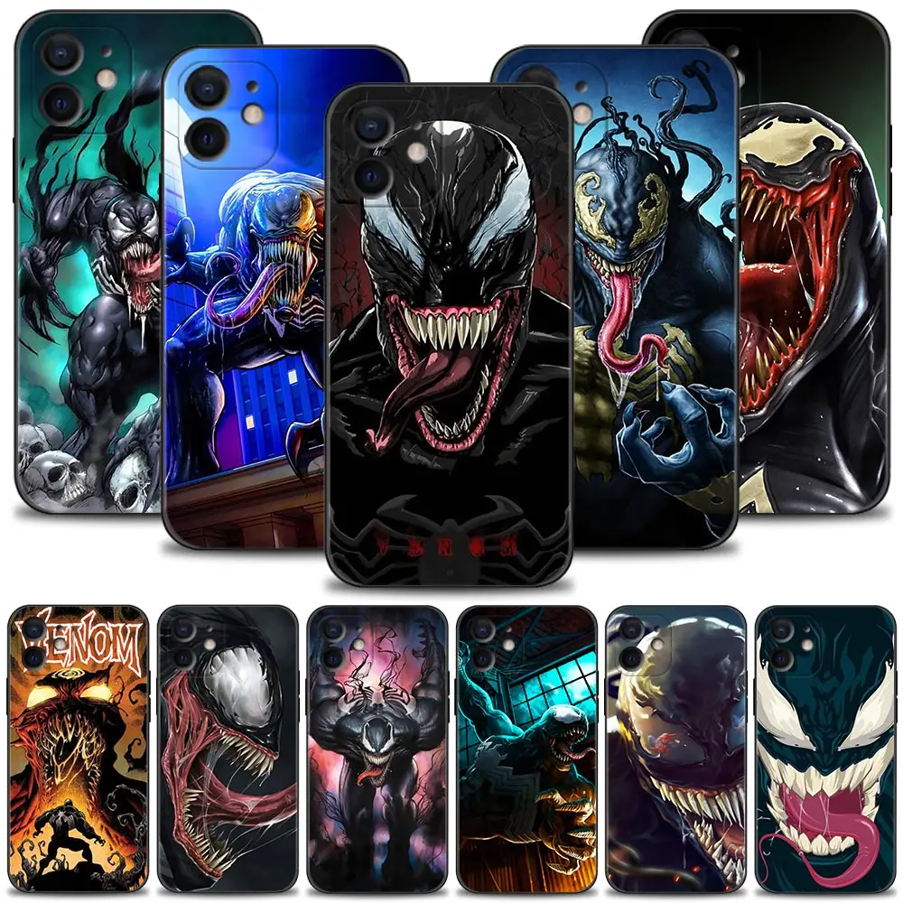 

Phone Case For Apple iPhone 13 12 11 Pro Max 13 12 Mini XS Max XR X 7 8 Plus 6 6S SE 2020 Cover Marvel SuperHero Venom