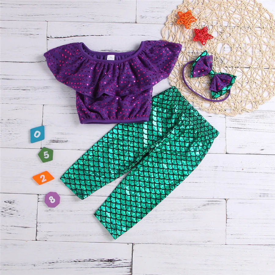 2020 Детские наряды для маленьких девочек летние топы с блестками + фото головной