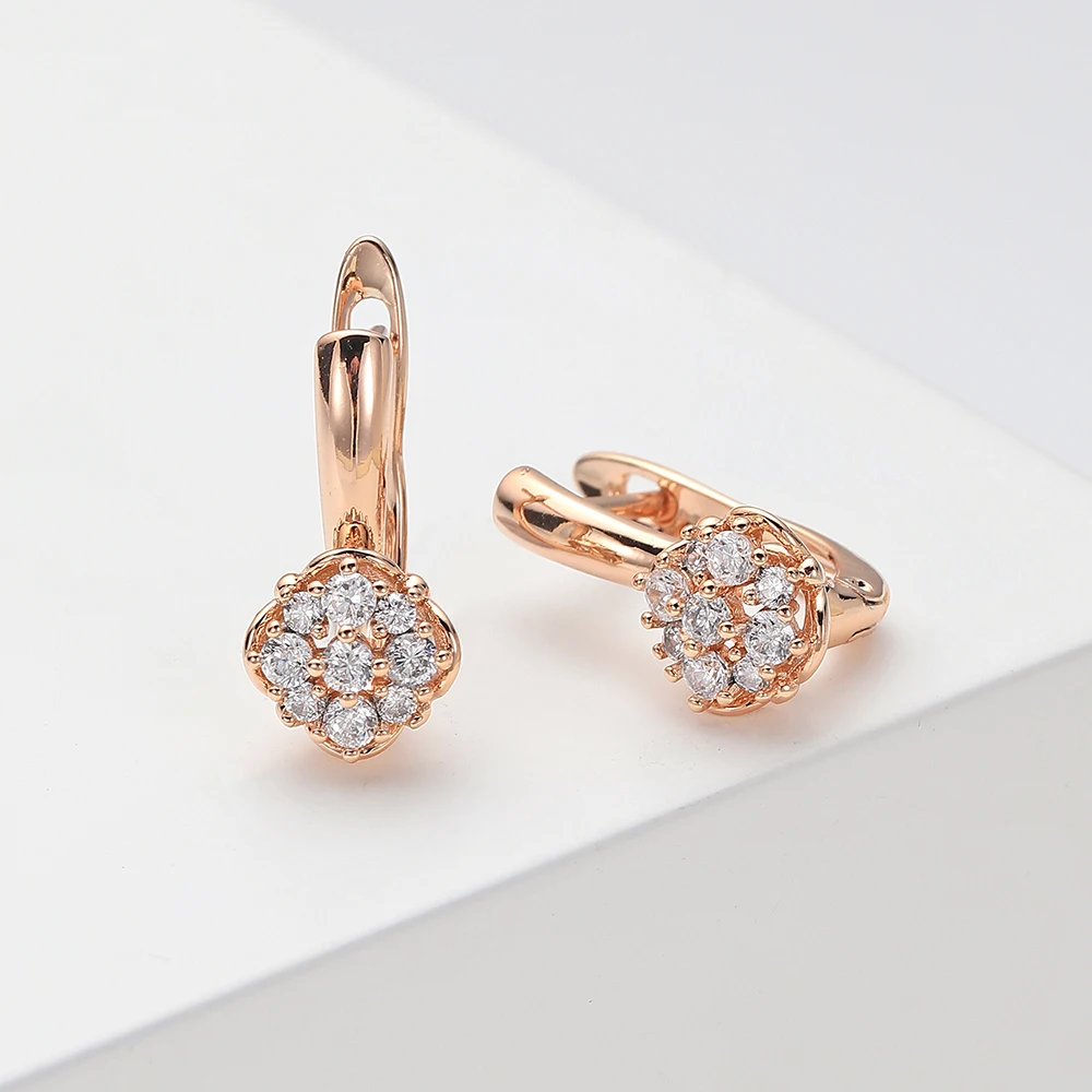 

Hanreshe Copper Stud Earrings Aesthetic Punk Jewelry Weddings Female Accessories Round Zircon Charm Pendants Earring Women Gift