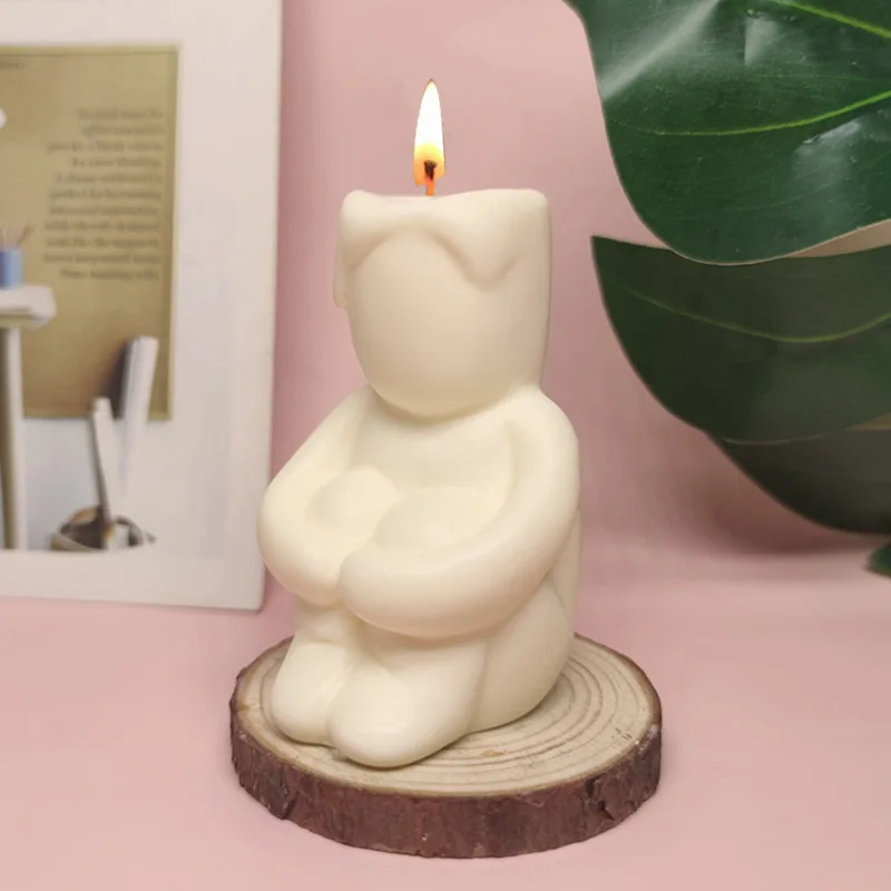 

2022 New Scented Candle Silicone Mold Lone Healer Shape Design Scented Candle Making Human-shaped Candle Handmade Soap Mold