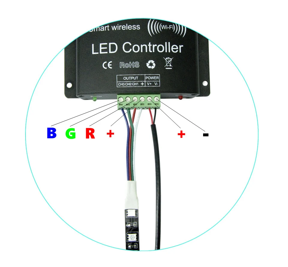 Wifi светодиодный RGB пульт дистанционного управления DC12-24V RF сенсорный пульт управления 3 канала с помощью приложения Android/IOS для SMD5050 3528 RGB светодиодная лента