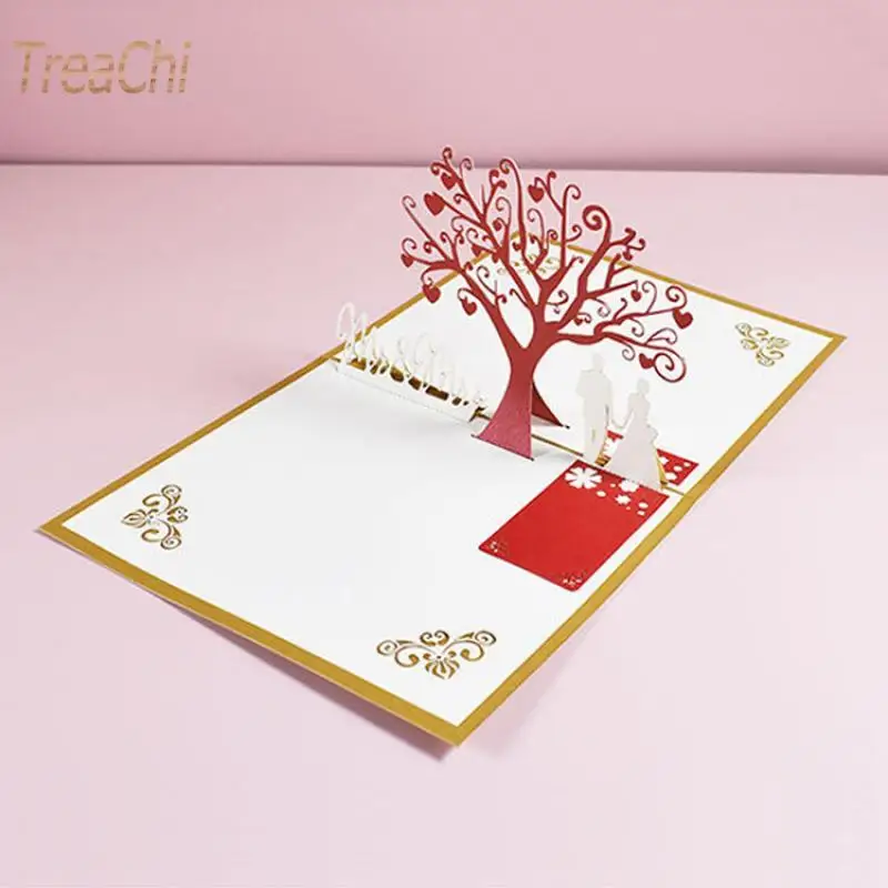 

3D Three-Dimensional Love Greeting Card Confession Card Valentine's Day Send Girlfriend Chase Girl Wedding Invitation