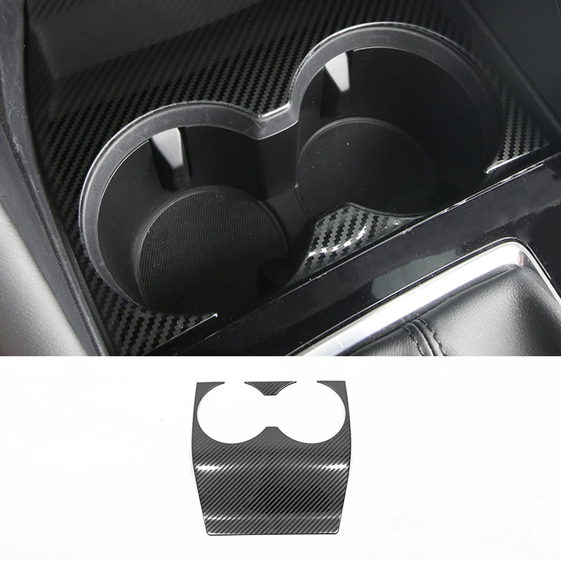 

For Mazda 3 2019 2020 Stainless steel Car Front water cup frame decoration Cover Trim Sticker Car Styling Accessories 2pcs