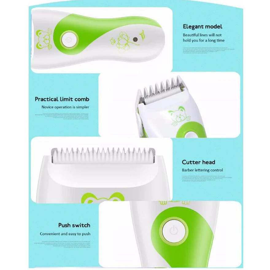 Детская машинка для стрижки волос электрическая с низким уровнем шума мощная