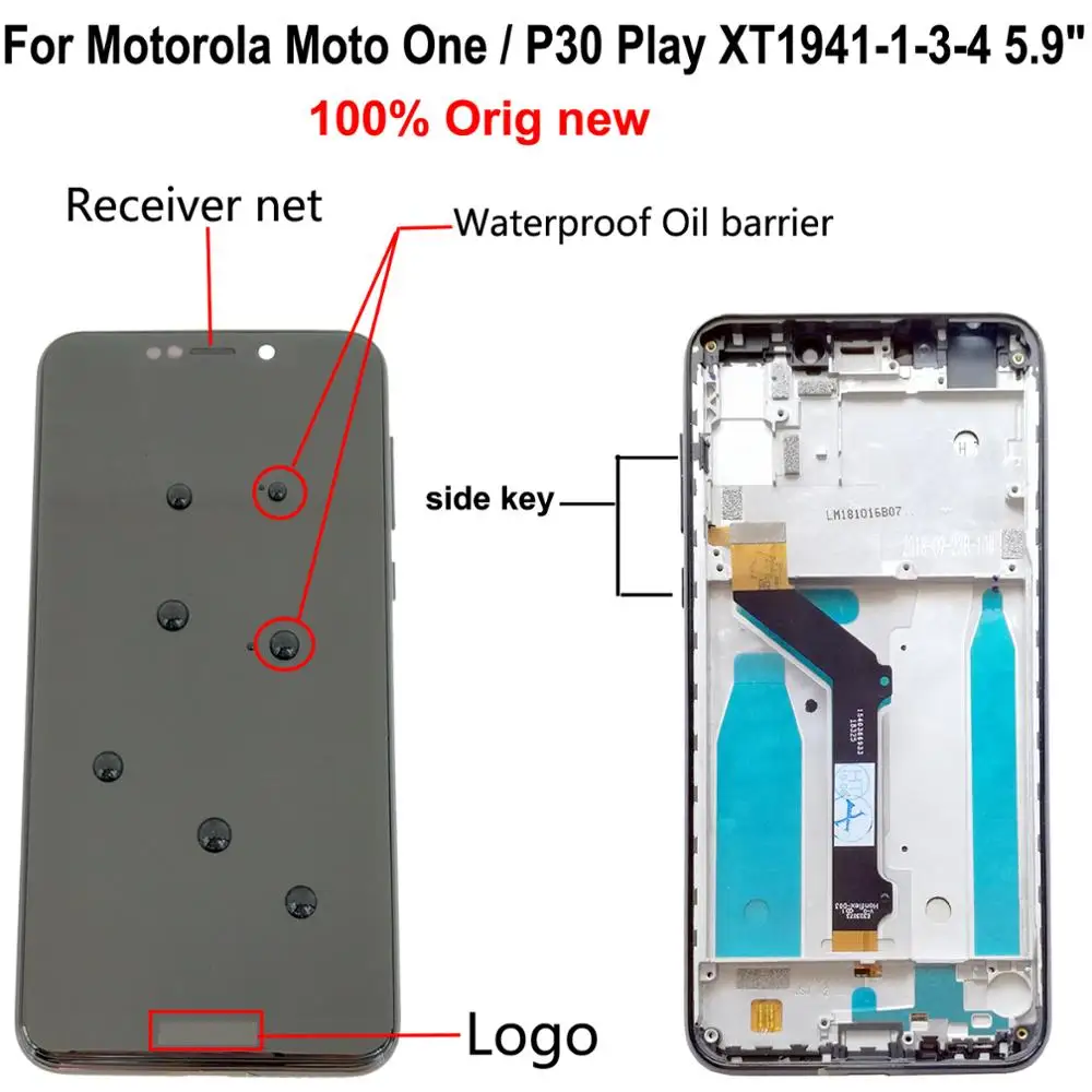 Shyueda IPS 100% оригинальный новый AAA + для Motorola Moto One / P30 Play XT1941 1 3 4 5 9 &quotЖК дисплей