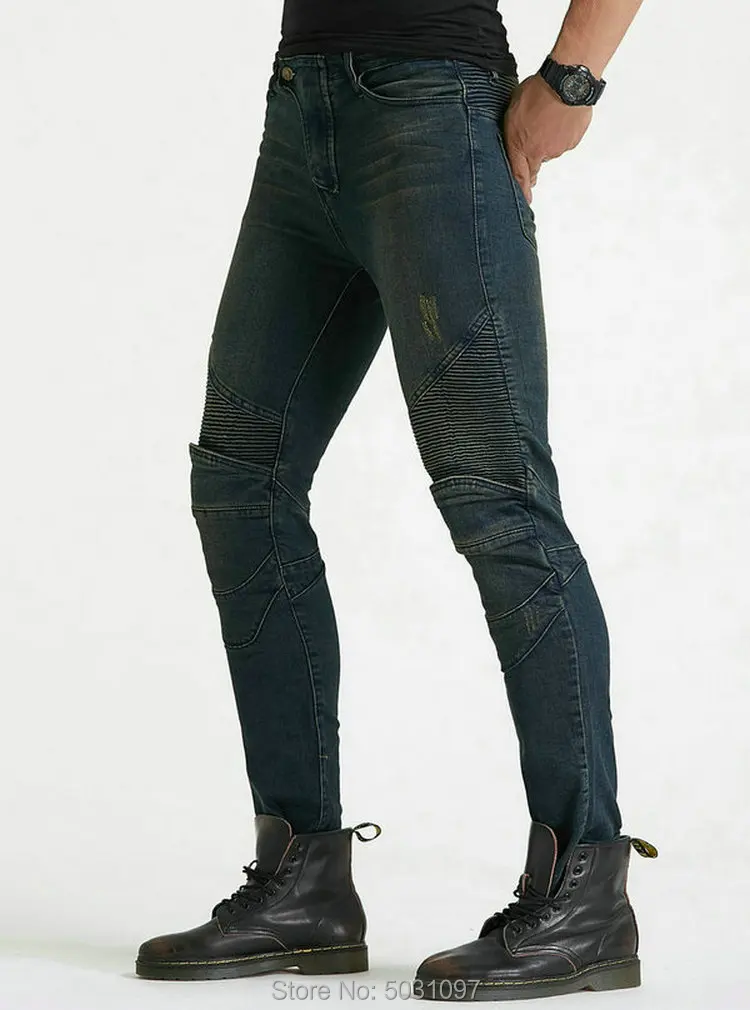 Мотоциклетные штаны featherbad грязно-голубые защитные джинсы volero для верховой езды