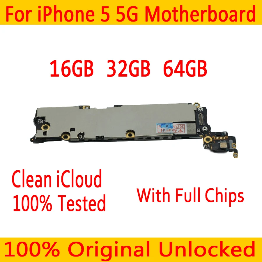 16 ГБ, 32 ГБ, 64 ГБ для iphone 5 материнская плата с ОС Системы, разблокирована для iphone 5 5G плата с полной чипов