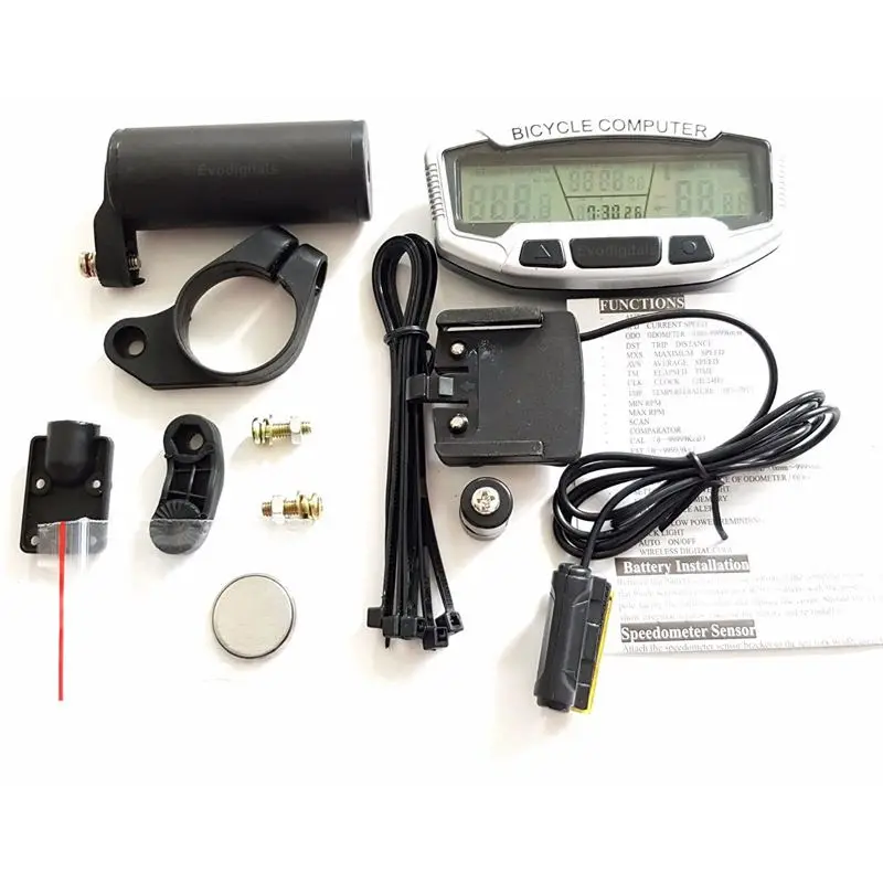 SunDING велосипедный Спидометр проводной компьютер Stopwach одометр ЖК экран Синяя